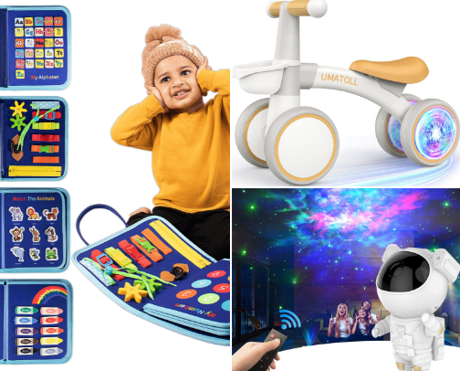 Children toys cover photo collage
