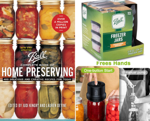 Food Preservation - Canning, Freezing, Dehydrating, and Meal Prep Must Haves cover photo collage