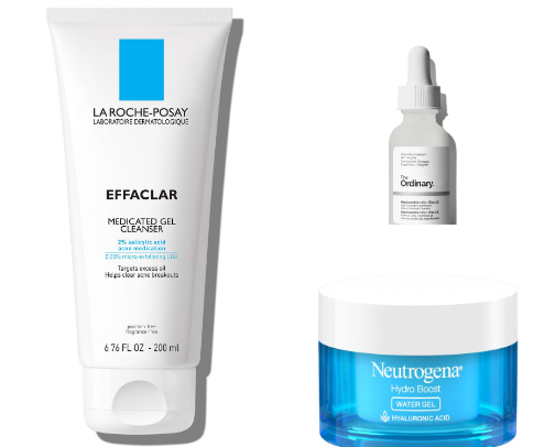 SKINCARE FOR OILY ACNE PRONE SKIN cover photo collage