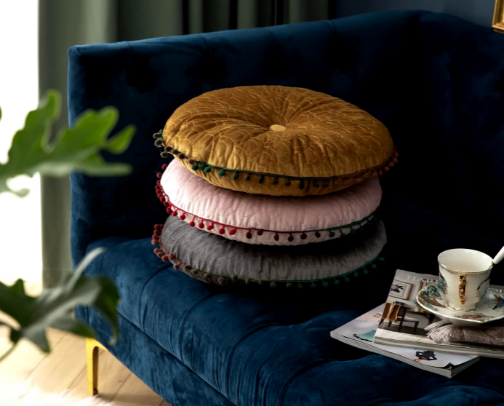 Don't be square, go round (pillows)! cover photo collage