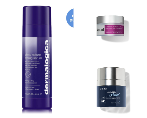 esthetician approved skincare for mature/aging skin cover photo collage