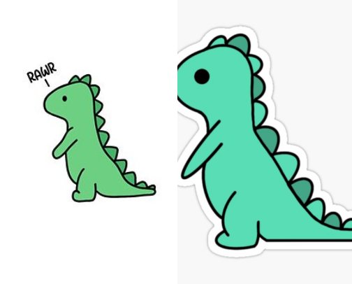Funny Dinosaur Stickers: A collection of Dino Memes, Cute, and Minimalist cover photo collage