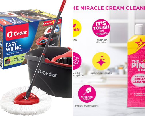 My go to cleaning products cover photo collage