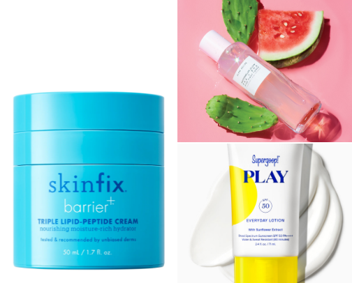 my favourite skincare products cover photo collage
