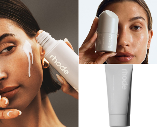 Rhode skincare cover photo collage