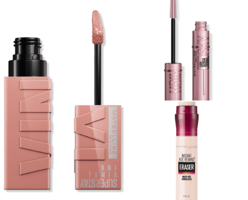 maybelline makeup💄💋 cover photo collage