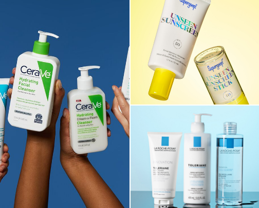 Skin Care products cover photo collage