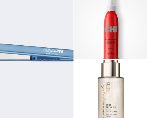 What I used to straighten my curly hair 🤍 cover photo collage