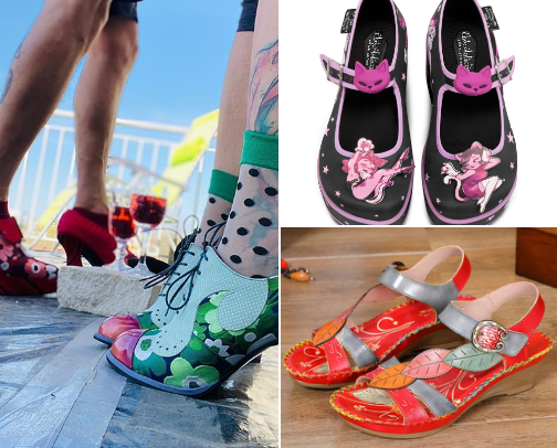 Eccentric shoes for April! cover photo collage