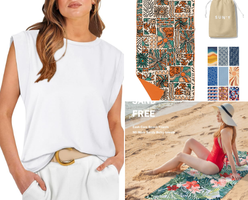 🩱 Towel Cloth Set: A Comfortable Poolside Outfit That's Going Viral 🐚 cover photo collage