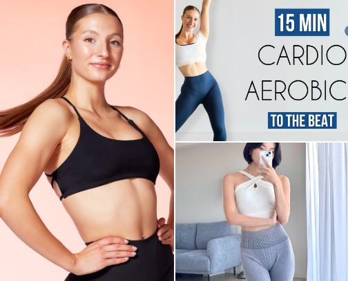Workout at home cover photo collage