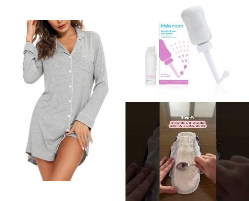 Postpartum care must haves: Amazon edition cover photo collage