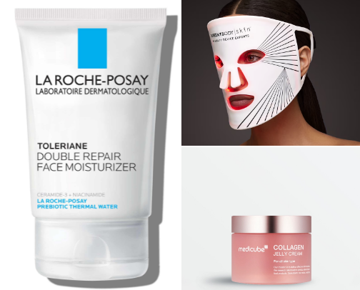 Skincare products that give me glowing glass skin💎 cover photo collage