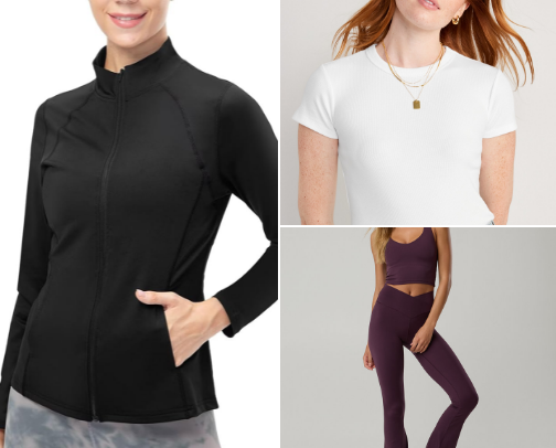 My favorites pieces of athlesiure cover photo collage