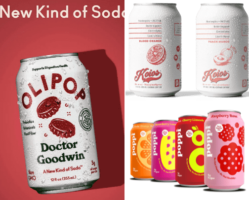 Healthy bubbly drinks cover photo collage