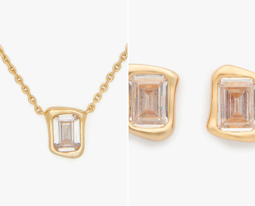Gold jewelry sets cover photo collage