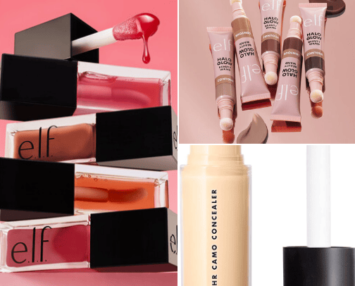 Elf best makeup products cover photo collage
