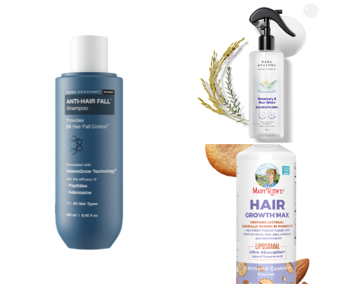 Curly hair products cover photo collage