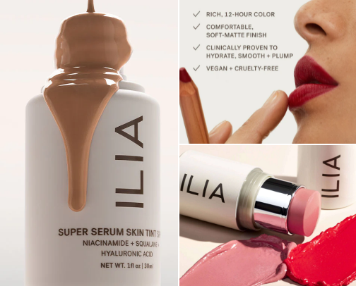 ✨️Ilia Beauty✨️ is a clean, skin-centric makeup brand known for its high-performance, skincare-infused formulas made with natural and sustainable ingredients.
Here are some of the best products you'll ever try!!😚 cover photo collage