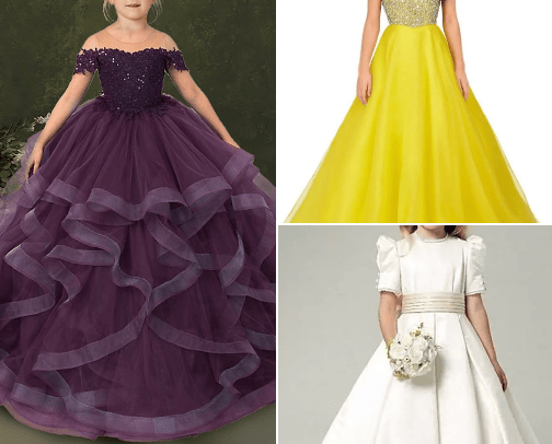 Flower girl dresses cover photo collage