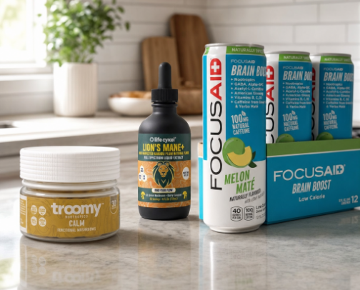 Feed Your Brain: Focus, Mushrooms & Calm-Energy Picks for a Sharper Day cover photo collage