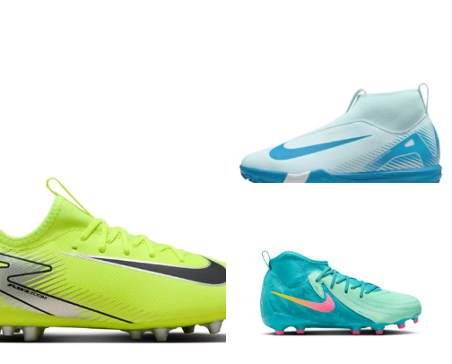 Football boots woman cover photo collage