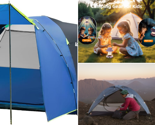 Camping must haves cover photo collage