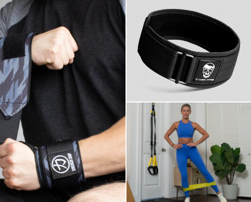 Gym bag essentials cover photo collage