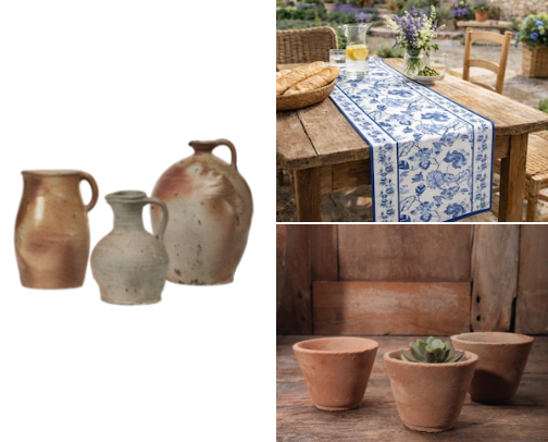 French Countryside Mornings: Antiques, Linen & Timeless Elegance cover photo collage