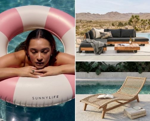 Luxury Backyard Patio Ideas | Outdoor Furniture & Pool Decor 💗🌴 cover photo collage
