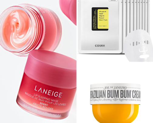 Beauty Skincare products cover photo collage