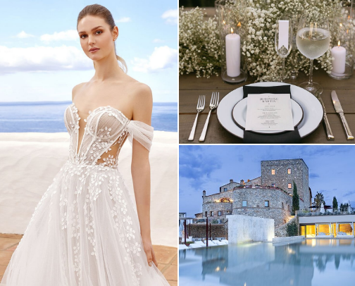 Taylor & Travis’ Dream Wedding Guide Pop Culture Edition💍 cover photo collage