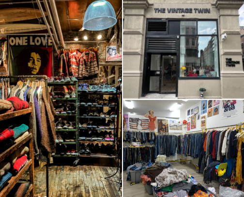 curated vintage clothing stores in nyc cover photo collage