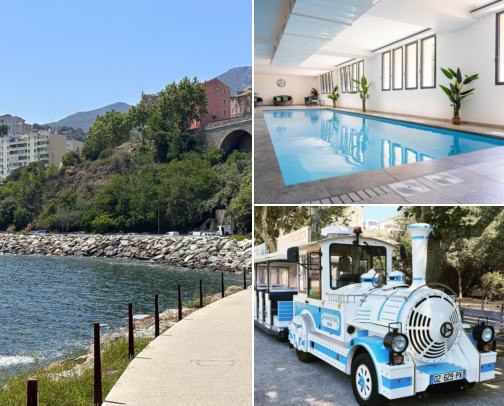 A comfortable hotel stay for this kind of trip, City Walks, Sea Views, Pretty Squares & Relaxed Stays Bastia, France cover photo collage