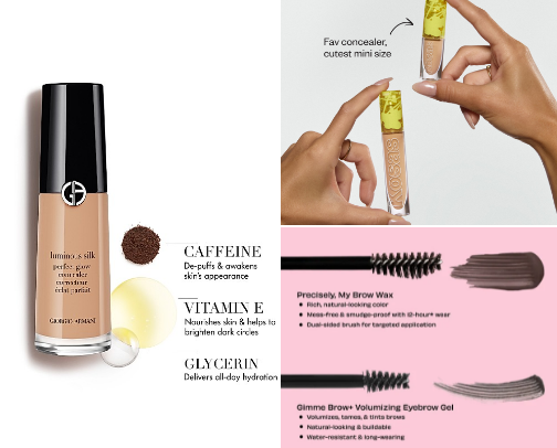 what’s in my makeup bag cover photo collage