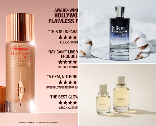 Fav beauty products cover photo collage