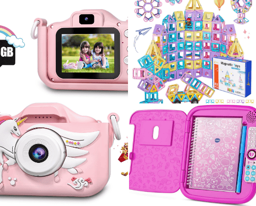 Toys for girls cover photo collage