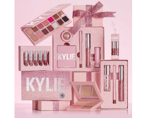 Kylie beauty products cover photo collage