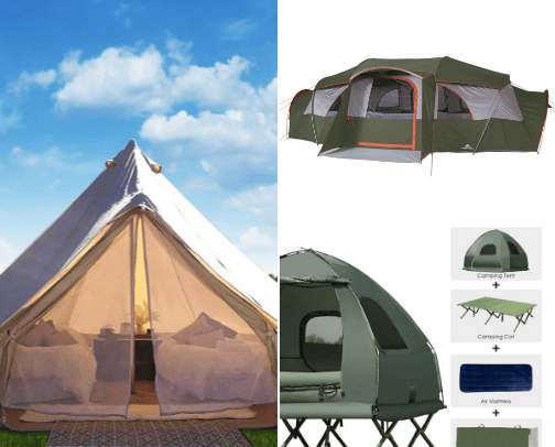 Camping gear fun! cover photo collage