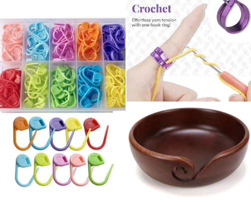Must-have tools for crocheters and knitters cover photo collage