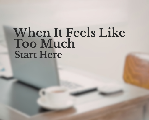 When It Feels Like Too Much
Start Here cover photo collage