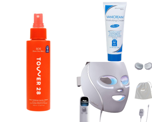 Acne prone/ sensitive skin — skin care recs cover photo collage
