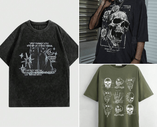 grunge / goth tees cover photo collage