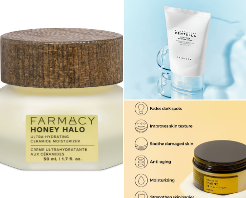 Skincare for sensitive, combo/normal skin cover photo collage
