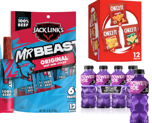 Amazon Fav kids Snacks 🥨🍟🍿 cover photo collage