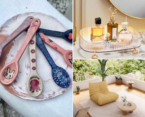 things that are so me 💐🪞🧸🛍️ cover photo collage