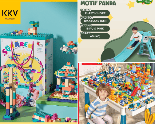 Toys for kids cover photo collage