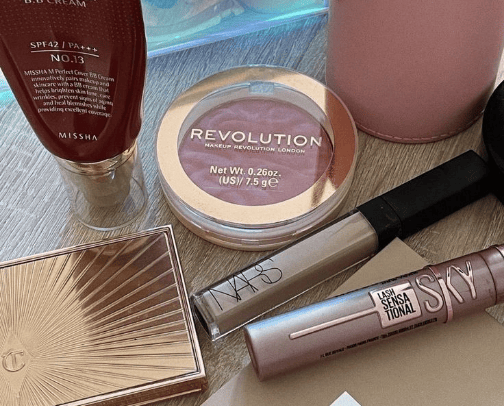 Drugstore cosmetics🤍 cover photo collage