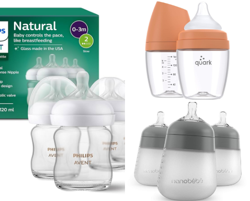 Nanny Recommended Baby Bottle Options with Info About Each cover photo collage