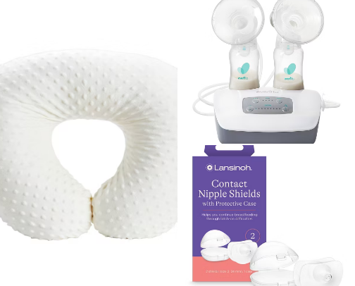 Breastfeeding supplies for Mothers. cover photo collage